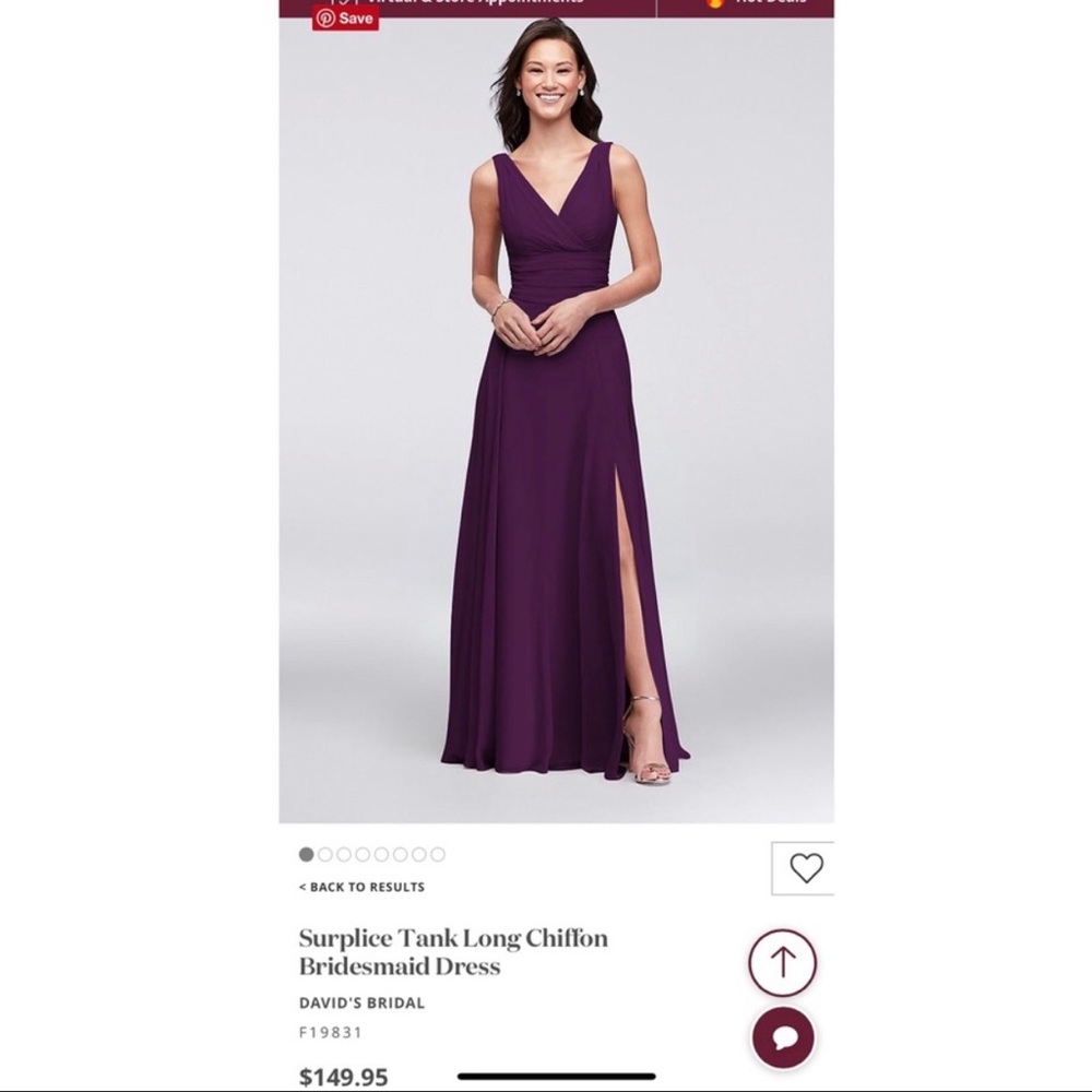 David’s Bridal plum bridesmaid dress